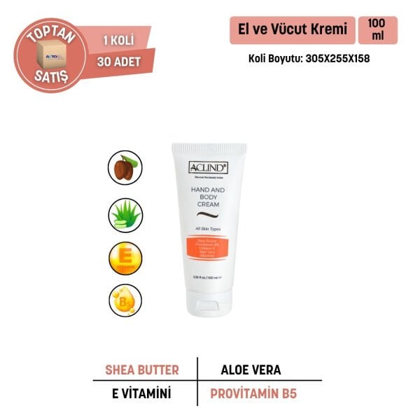 ACLIND® HAND AND BODY CREAM 100 ml | Toptan Satış