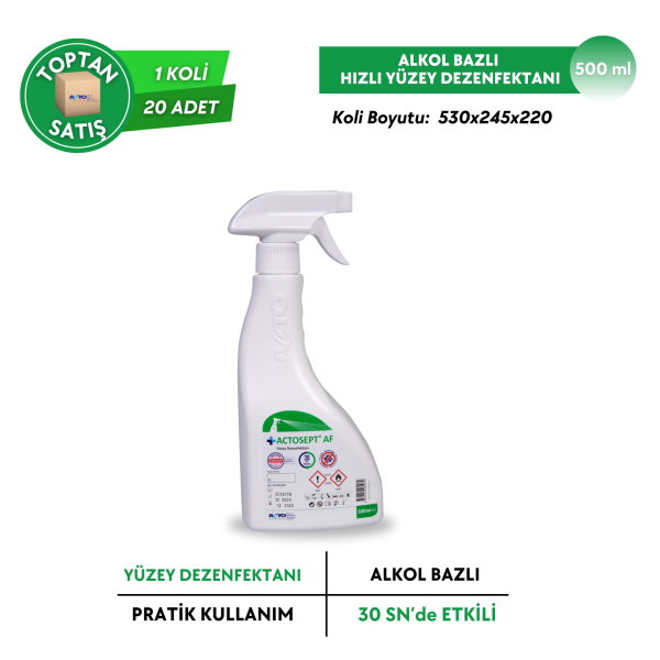 ACTOSEPT® AF (Alkollü Hızlı Yüzey Dezenfektanı - 30 Saniyede Etkili) Toptan Satış
