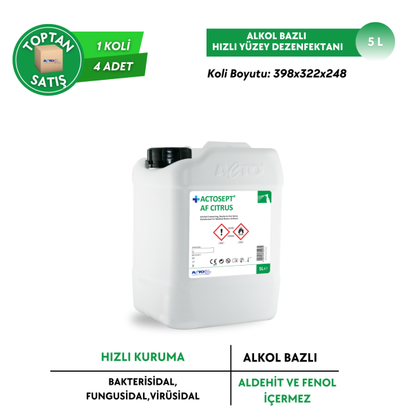 ACTOSEPT® AF Citrus Tıbbi Cihazlar için Hızlı Yüzey Dezenfektanı - Toptan Satış 5 Lt