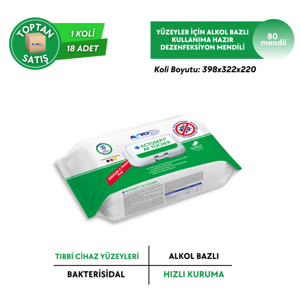 ACTOSEPT® AF TÜCHER Dezenfeksiyon Mendili - Toptan Satış 80 Pcs