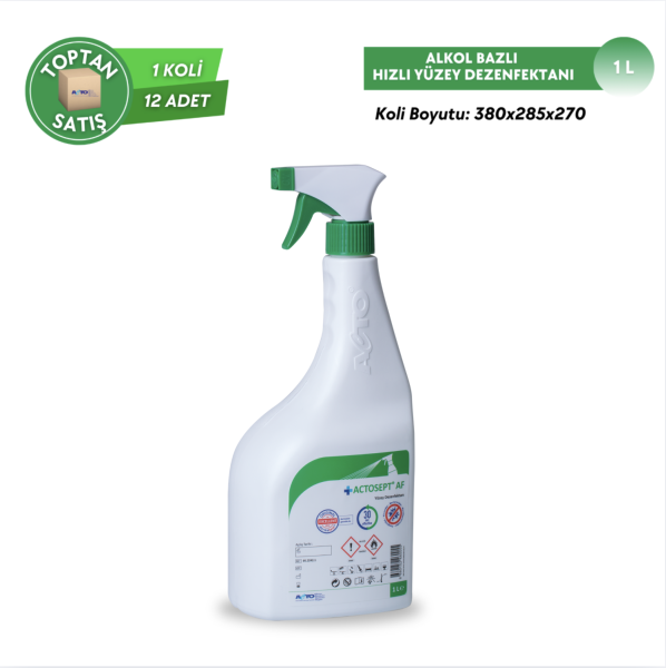 ACTOSEPT® AF 1 Litre Tıbbi Cihazlar için Hızlı Yüzey Dezenfektanı - Toptan Satış