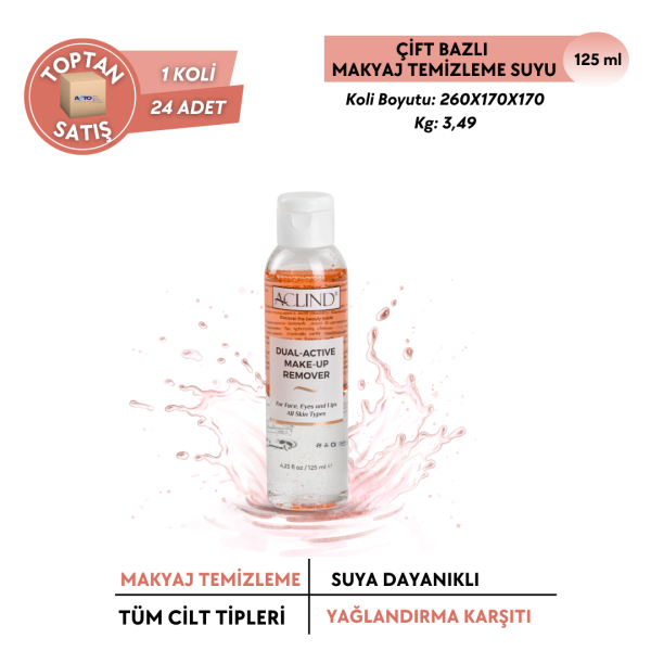 Aclind® Dual-Active Make-Up Remover | Çift Bazlı Makyaj Temizleyici - Toptan Satış