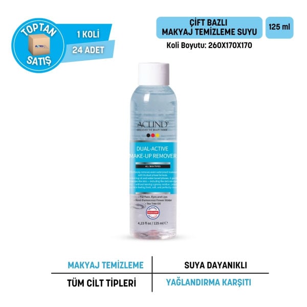 Aclind® Dual-Active Make-Up Remover | Çift Bazlı Makyaj Temizleyici - Toptan Satış