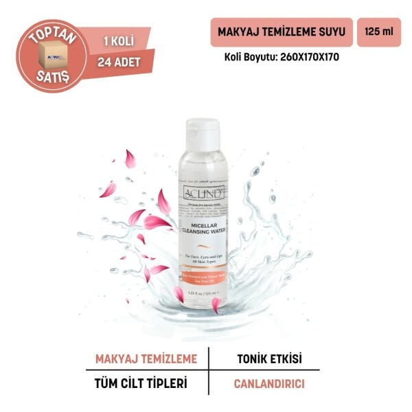 ACLIND® Micellar Cleansing Water / Makyaj Temizleme Suyu 125 ml - Toptan Satış