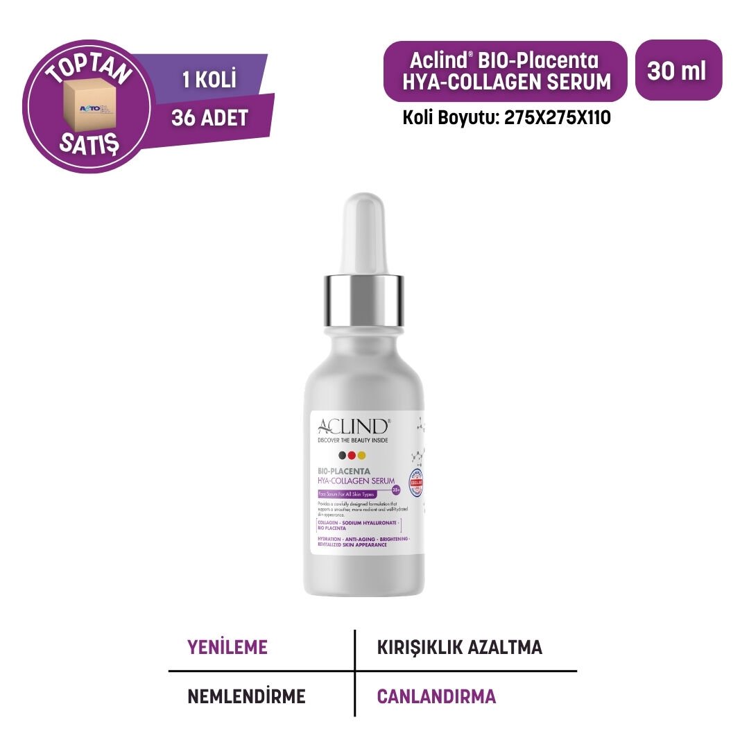 ACLIND® BIO-PLACENTA HYA-COLLAGEN | Yaşlanma Karşıtı Kolajen Serum 30 ml - Toptan Satış