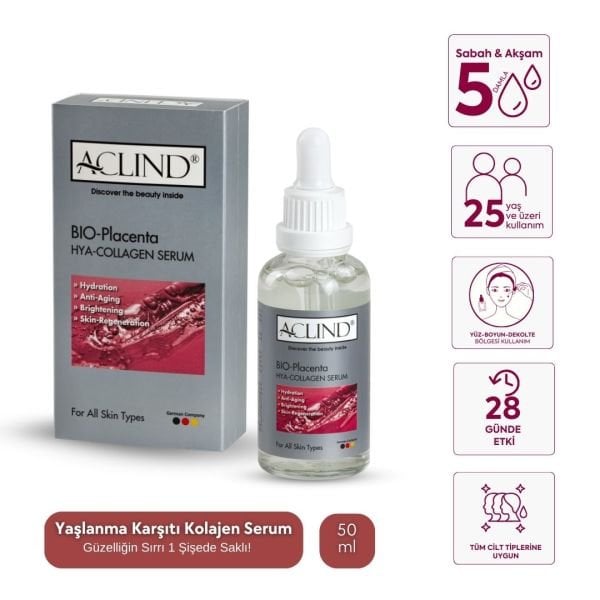 ACLIND® BIO-PLACENTA HYA-COLLAGEN | Yaşlanma Karşıtı Kolajen Serum 50 ml - Toptan Satış