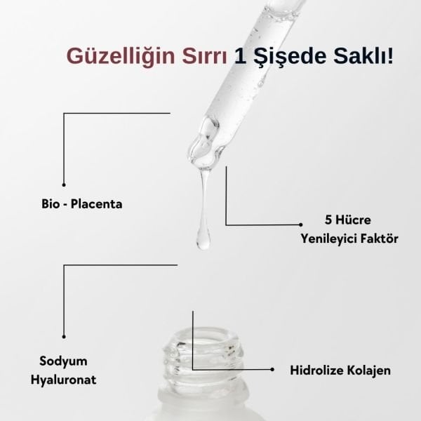 ACLIND® BIO-PLACENTA HYA-COLLAGEN | Yaşlanma Karşıtı Kolajen Serum 50 ml - Toptan Satış