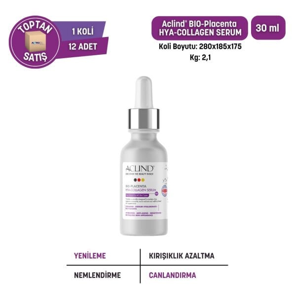 ACLIND® BIO-PLACENTA HYA-COLLAGEN | Yaşlanma Karşıtı Kolajen Serum 30 ml - Toptan Satış