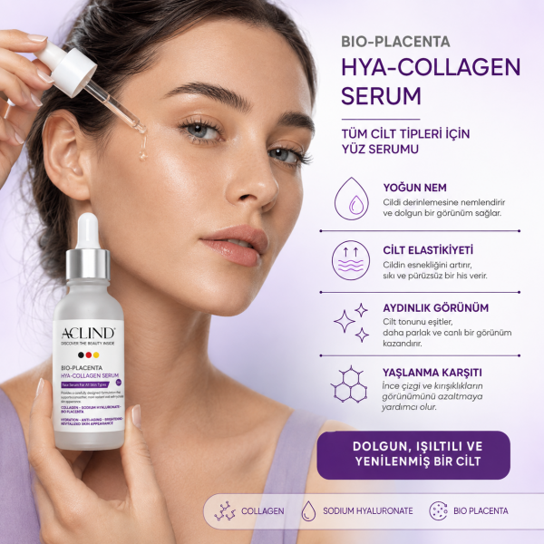 ACLIND® BIO-PLACENTA HYA-COLLAGEN | Yaşlanma Karşıtı Kolajen Serum 30 ml - Toptan Satış