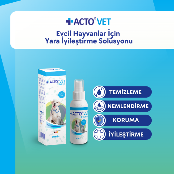 ACTO® VET SOLUTION Kedi-Köpek için Yara Bakım Solüsyonu - Toptan Satış 50 ml