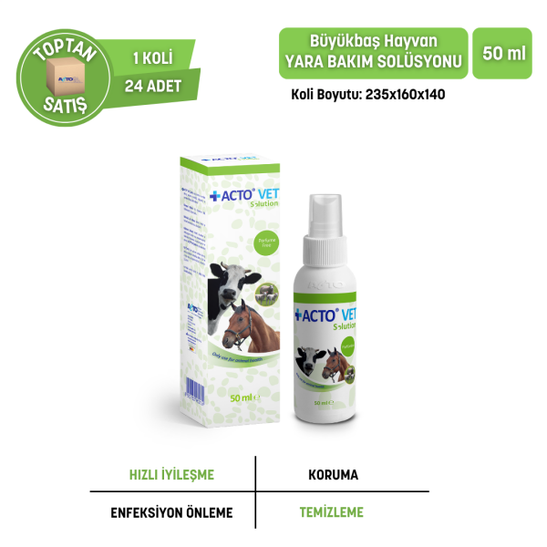 ACTO® VET SOLUTION Büyükbaş Hayvanlar için Yara Bakım Solüsyonu - Toptan Satış 50 ml