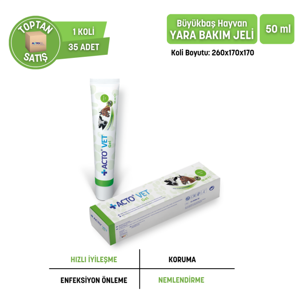 ACTO® VET GEL 50 ml Büyükbaş Hayvanlar için Yara Bakım Jeli - Toptan Satış