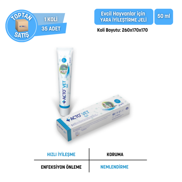 ACTO® VET GEL 50 ml Evcil Hayvanlar için Yara Bakım Jeli - Toptan Satış