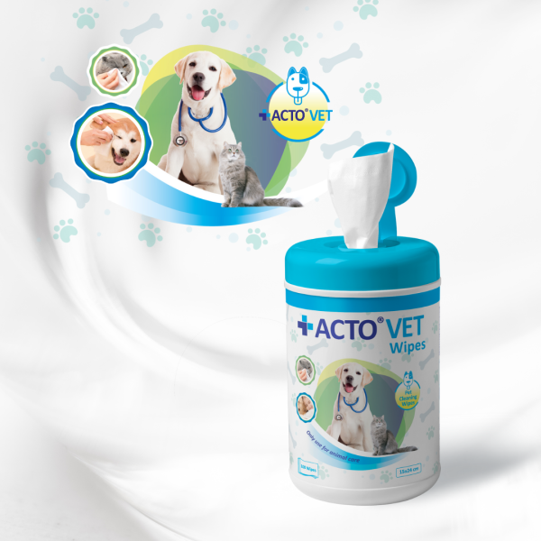 ACTO® VET WİPES 100'lü Evcil Hayvan Temizleme Mendili - Toptan Satış