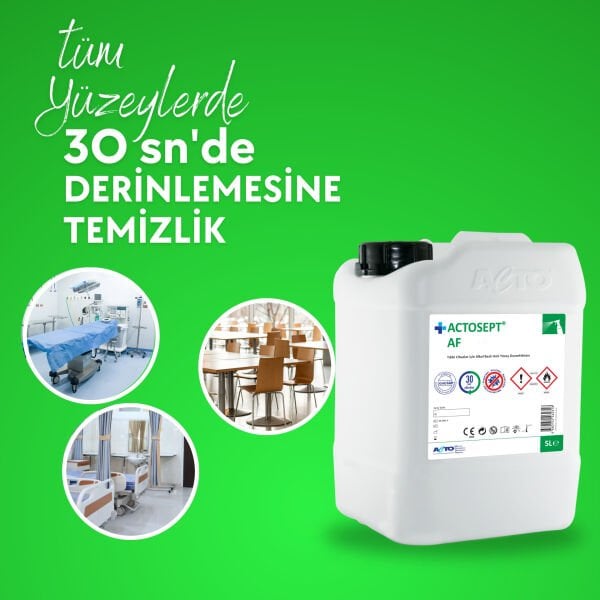 ACTOSEPT® AF 5 Litre Tıbbi Cihazlar için Hızlı Yüzey Dezenfektanı
