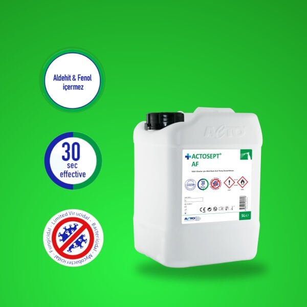 ACTOSEPT® AF 5 Litre Tıbbi Cihazlar için Hızlı Yüzey Dezenfektanı