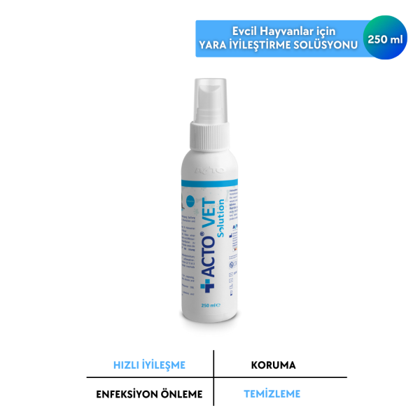 ACTO® VET SOLUTION 250 ml Kedi-Köpek için Yara Bakım Solüsyonu