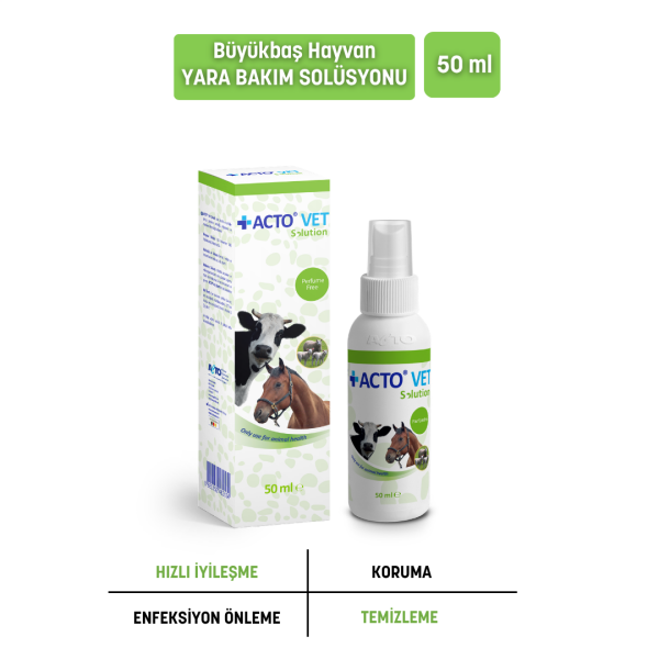 ACTO® VET SOLUTION 50 ml Büyükbaş Hayvanlar için Yara Bakım Solüsyonu