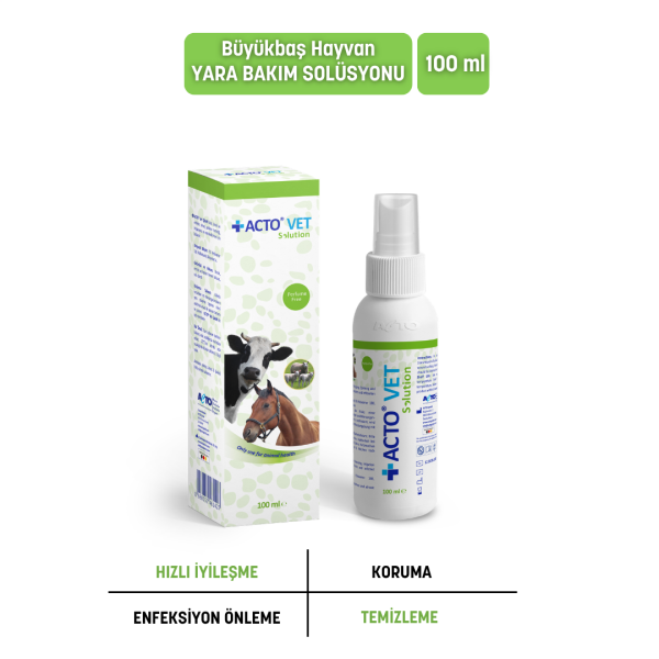 ACTO® VET SOLUTION 100 ml Büyükbaş Hayvanlar için Yara Bakım Solüsyonu