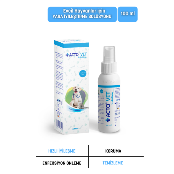 ACTO® VET SOLUTION 100 ml Kedi-Köpek için Yara Bakım Solüsyonu