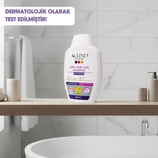 Aclind Hair Loss Shampoo For Women /  Kadınlar İçin Dökülme Karşıtı Saç Bakım Şampuanı 300 ml
