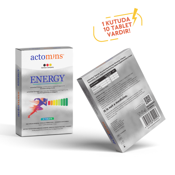 Actomins Energy Tribulus, Ginseng, L-arjinin İçeren Gıda Takviyesi