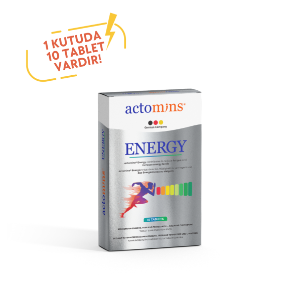 Actomins Energy Tribulus, Ginseng, L-arjinin İçeren Gıda Takviyesi