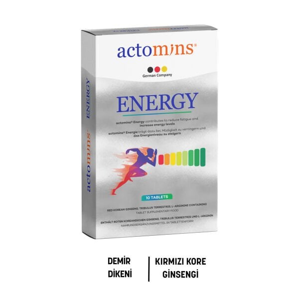 Actomins Energy Tribulus, Ginseng, L-arjinin İçeren Gıda Takviyesi