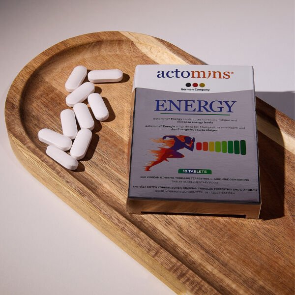 Actomins Energy Tribulus, Ginseng, L-arjinin İçeren Gıda Takviyesi