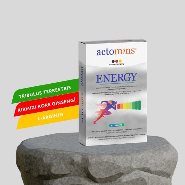 Actomins Energy Tribulus, Ginseng, L-arjinin İçeren Gıda Takviyesi 2' li Paket
