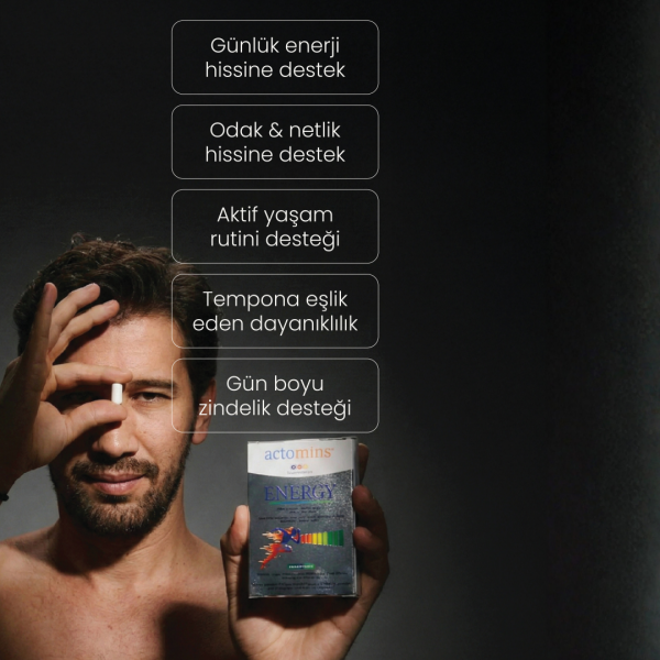 Actomins Energy Tribulus, Ginseng, L-arjinin İçeren Gıda Takviyesi 2' li Paket