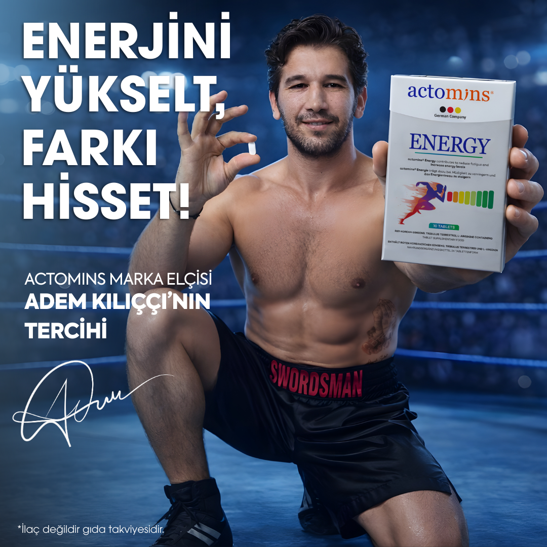 Actomins Energy Tribulus, Ginseng, L-arjinin İçeren Gıda Takviyesi 2' li Paket