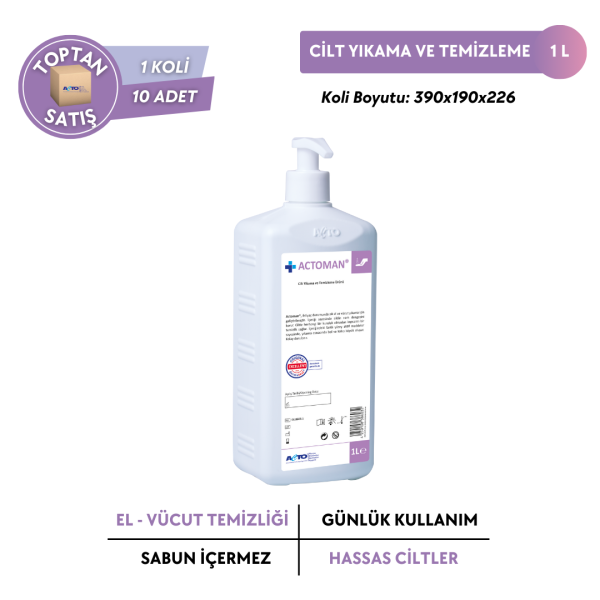 ACTOMAN® 1L Cilt Yıkama Temizleme Ürünü - Toptan Satış