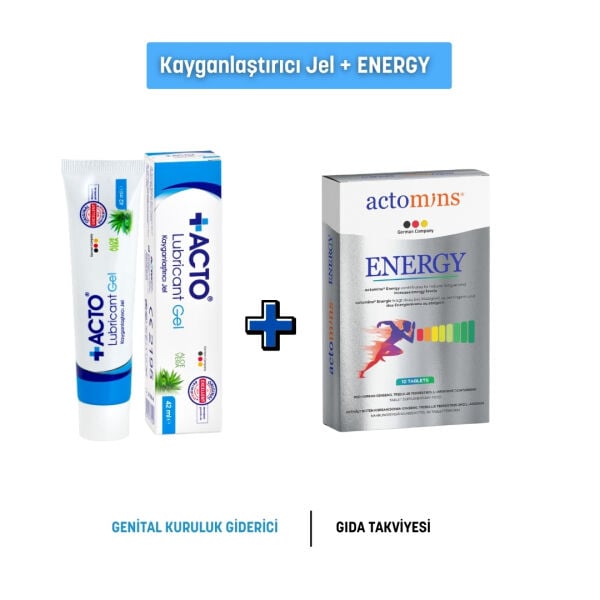 Acto Kayganlaştırıcı jel + Actomins Energy Gıda Takviyesi