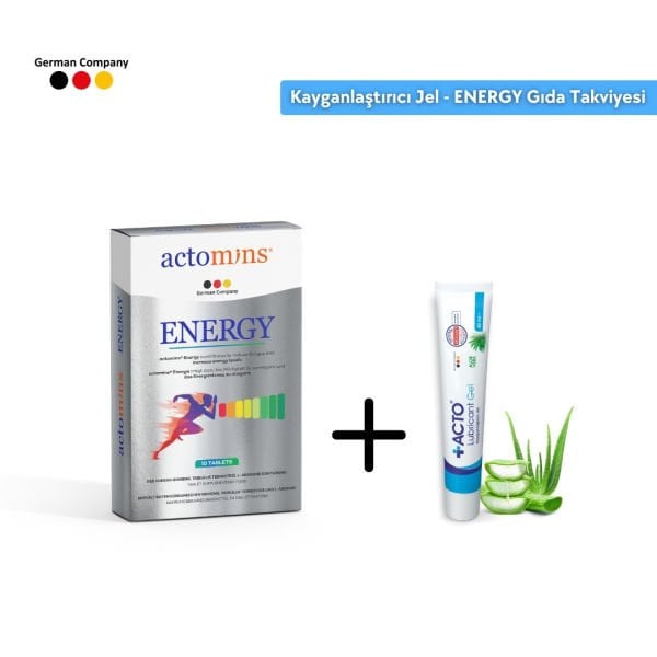 Acto Kayganlaştırıcı jel + Actomins Energy Gıda Takviyesi