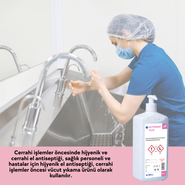 ACTOMAN® PLUS 1L  El ve Cilt Antiseptiği için Klorheksidinli Sıvı Sabun- Toptan Satış