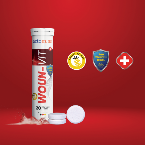 Actomins Woun-Vit | Beslenme Desteği 20 Efervesan Tablet - Toptan Satış