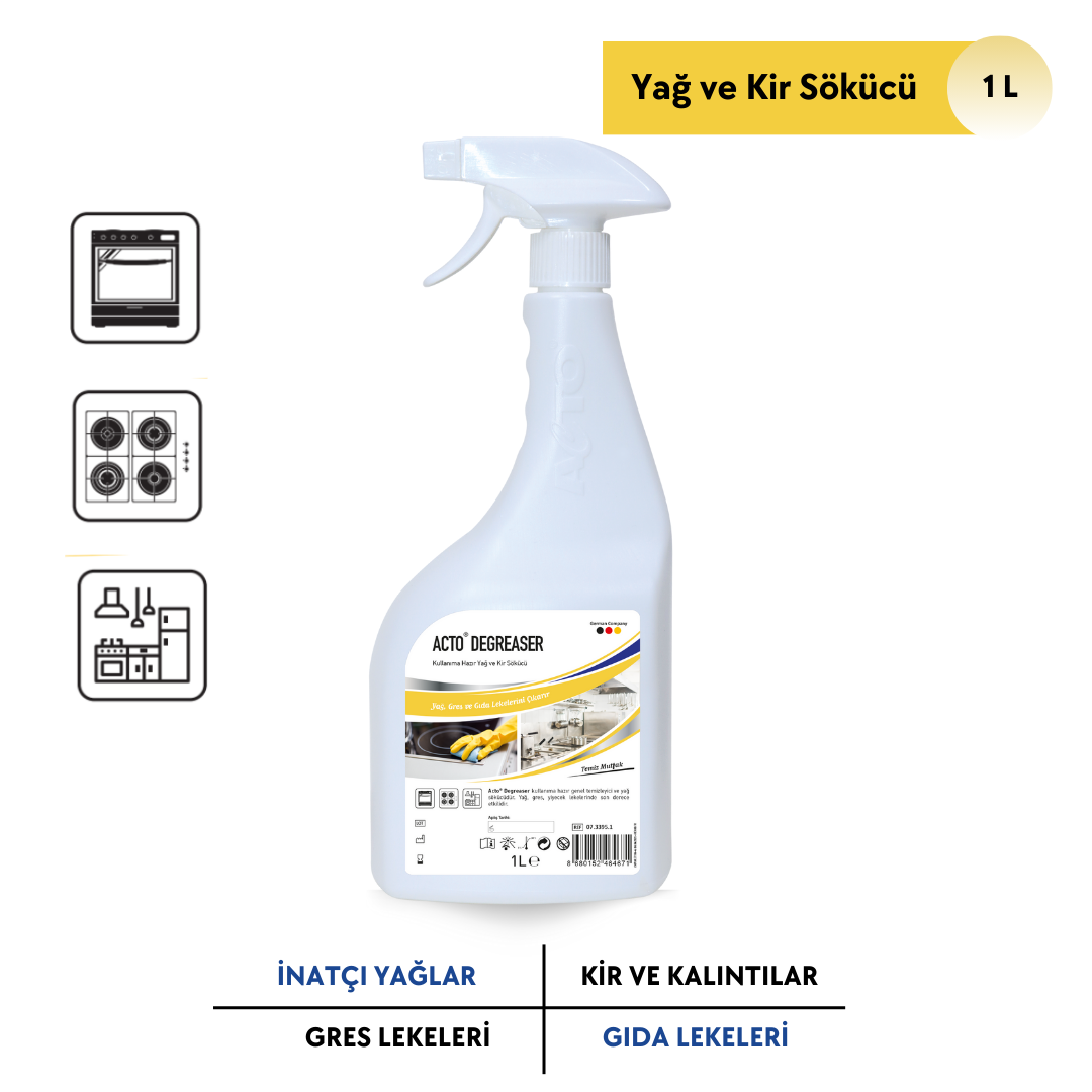 ACTO® DEGREASER 1 L Kullanıma Hazır Yağ ve Kir Sökücü