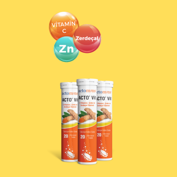 ACTO® VIT | C Vitamini, Çinko ve Zerdeçal Ekstresi 20 Efervesan Tablet - Toptan Satış