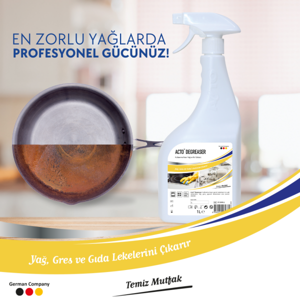 ACTO® DEGREASER 1 L Kullanıma Hazır Yağ ve Kir Sökücü