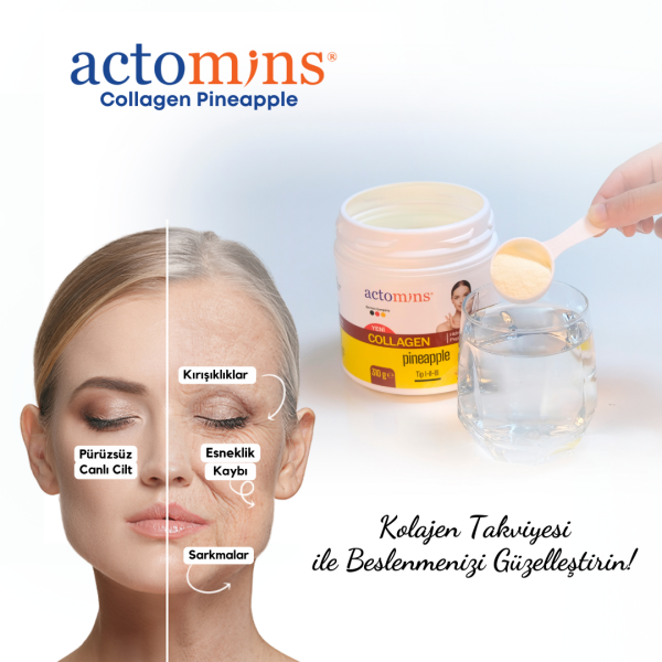 ACTOMINS® Collagen Pineapple - Ananas Aromalı Kolajen 310 gr