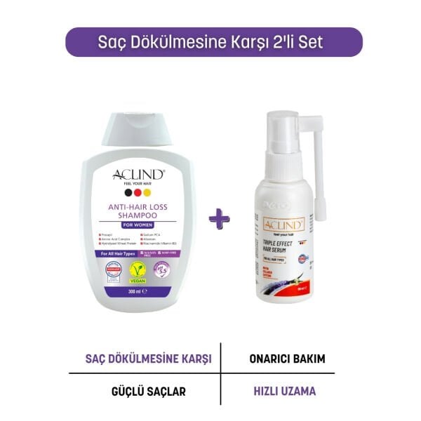 Kadın Saç Dökülme Karşıtı Şampuan & Serum Seti