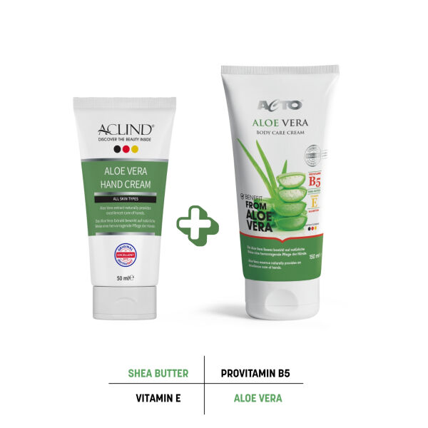 ACTO® ALOE VERA Body Care Cream 150 ml + ALOE VERA 50 ml Onarıcı El Kremi