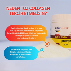 ACTOMINS® Collagen 3 Aylık Ananas Aromalı Kolajen Paket | 3'lü Paket