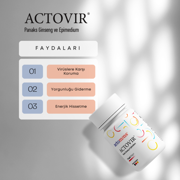 ACTOVIR® Panaks Ginseng ve Epimedium İçeren Takviye Edici Gıda