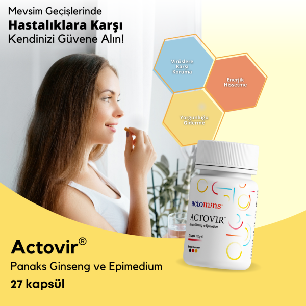 ACTOVIR® Panaks Ginseng ve Epimedium İçeren Takviye Edici Gıda