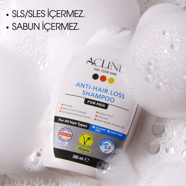 Aclind Hair Loss Aile Seti (3’lü) | Dökülme Karşıtı Şampuan For Men 300 ml + For Women 300 ml + Serum 50 ml