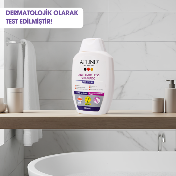 Aclind Hair Loss Aile Seti (3’lü) | Dökülme Karşıtı Şampuan For Men 300 ml + For Women 300 ml + Serum 50 ml