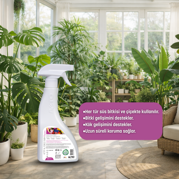 ACTO® AL FORCE Flowers 500 ml Organik Sıvı Gübre | Saksı & Bahçe Çiçekleri İçin Bitki Besini