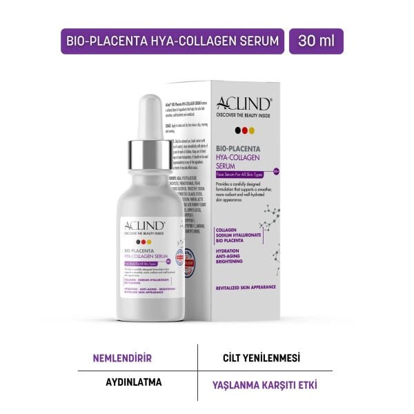ACLIND® BIO-PLACENTA HYA-COLLAGEN | Yaşlanma Karşıtı Kolajen Serum 30 ml